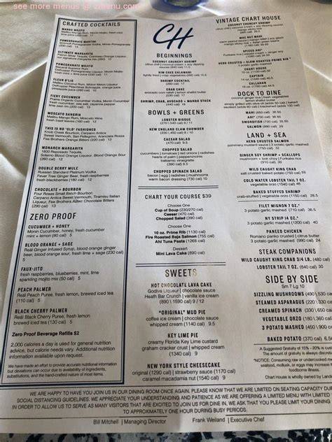Chart House Menu Melbourne Florida