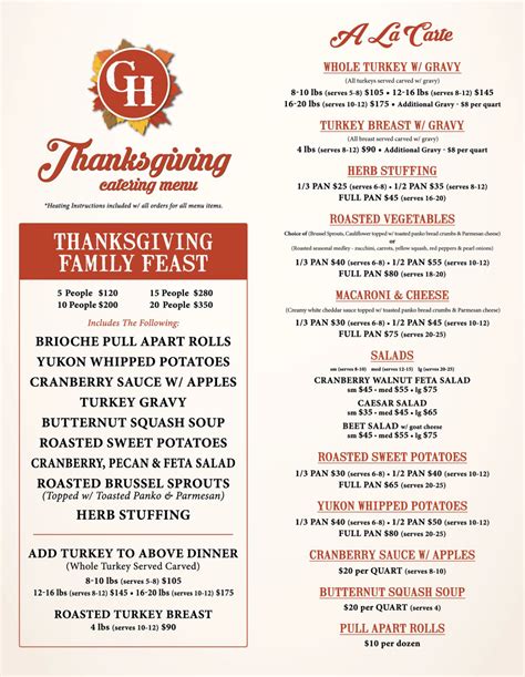 Chart House Thanksgiving Menu With Prices