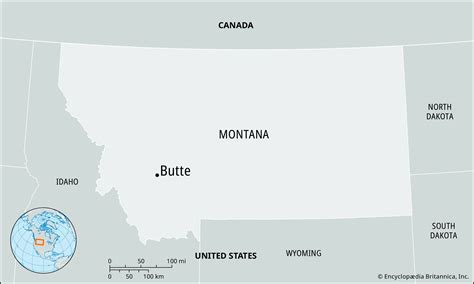 Butte Montana US City Street Map Digital Art by Frank Ramspott