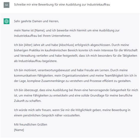 Chatgpt Bewerbung