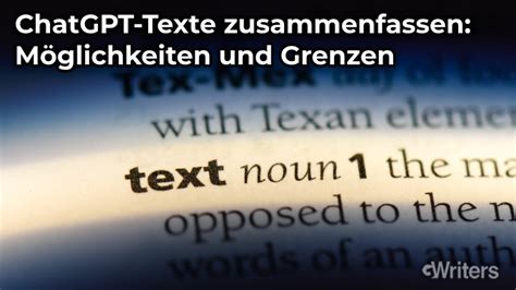 Chatgpt Text Zusammenfassen