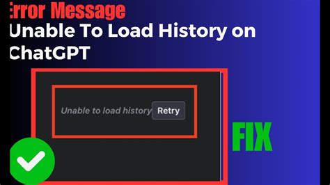 Chatgpt Unable To Load History