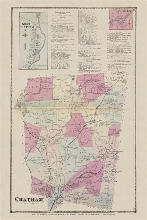 Chatham, Chatham Center, East Chatham, New Cocnord, Malden Bridge, and
