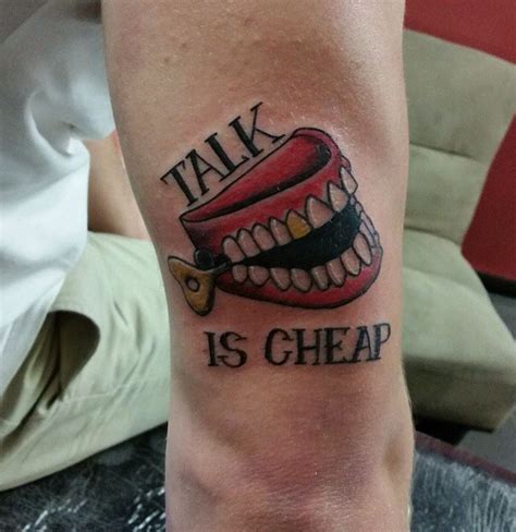 Talk is cheap Weird tattoos, Tatting, Triangle tattoo
