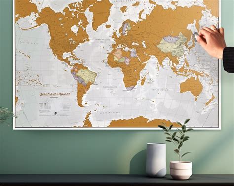Buy Scratch Off Map of the World Poster Travel Map Poster Large