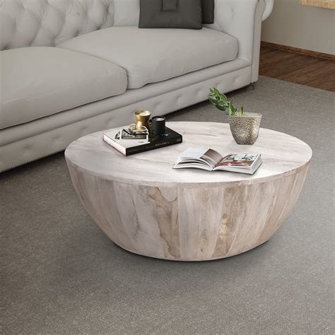 Cheapest Round White Wood Coffee Table