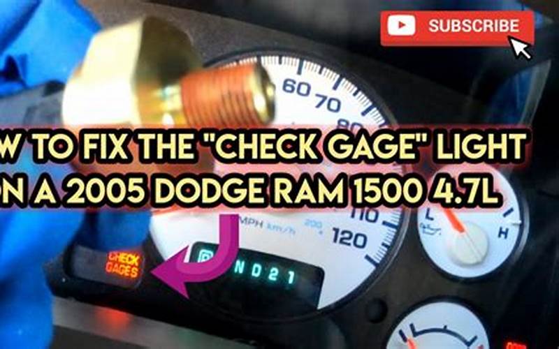 Check Gages Light Dodge Ram 1500