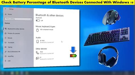 Check Battery Level of Bluetooth Headphones, Keyboard and Mouse in Windows 10