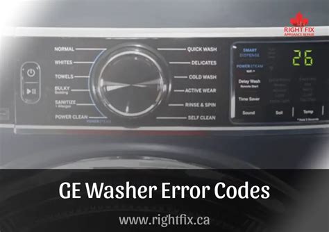 Check GE washer error codes