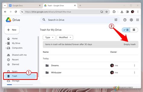 Check Google Drive’s Trash