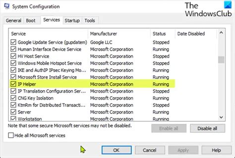Check IP Helper Service