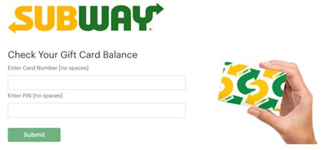 Check My Gift Card Balance Subway Canada : Mysubwaycard - Gift Card Balance Check &Amp; Rewards ...