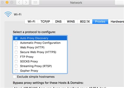 Check Proxy Settings in Mac OS X