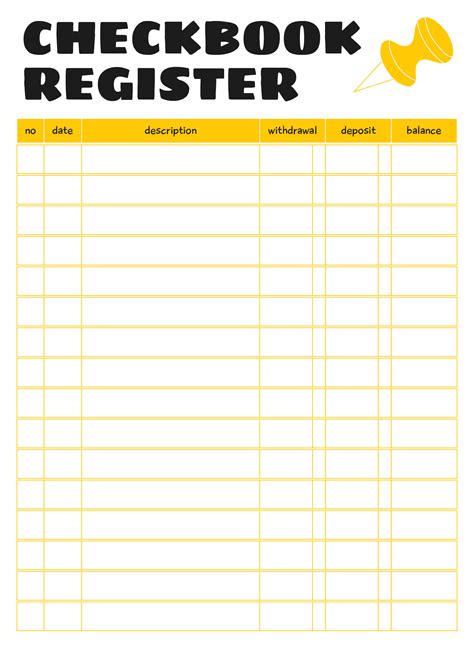 Check Register Printable Full Page Free