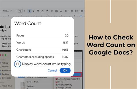 Check Total Word Count on Google Docs
