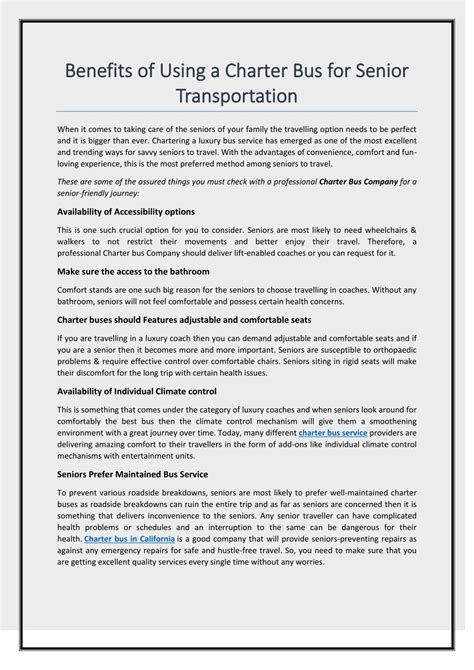 Check charter benefits