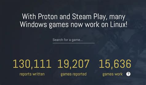 Check game support with ProtonDB