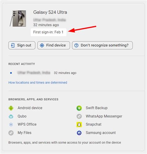 Check the activation date in Google Play