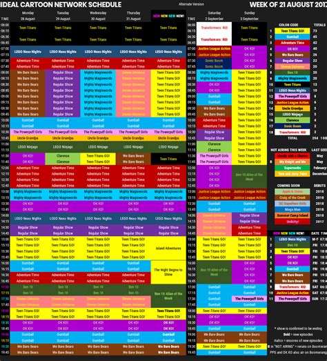 Check the airing schedule