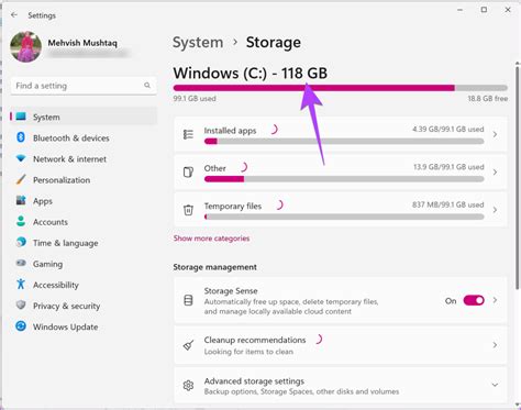 Check your Device Storage