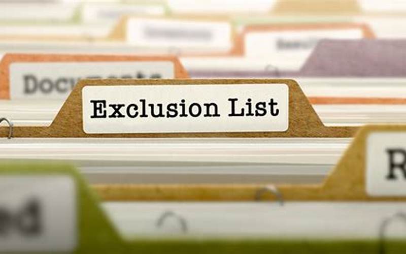 Checking For Exclusions Or Restrictions