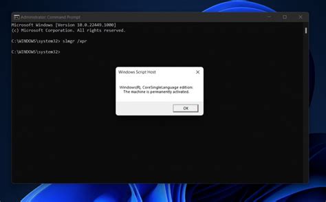 Checking Activation Status Using Command Prompt