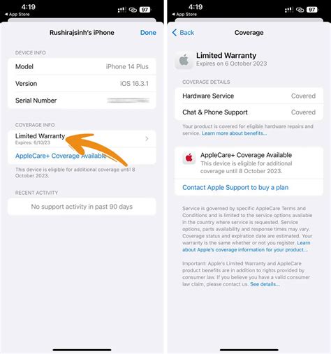 Checking Apple Warranty Status Using The My Support App