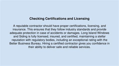 Checking Certifications and Experience