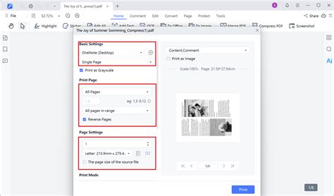 Checking File Types and Print Settings
