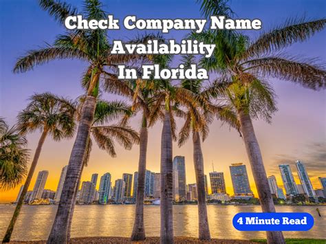 Checking Name Availability in Florida