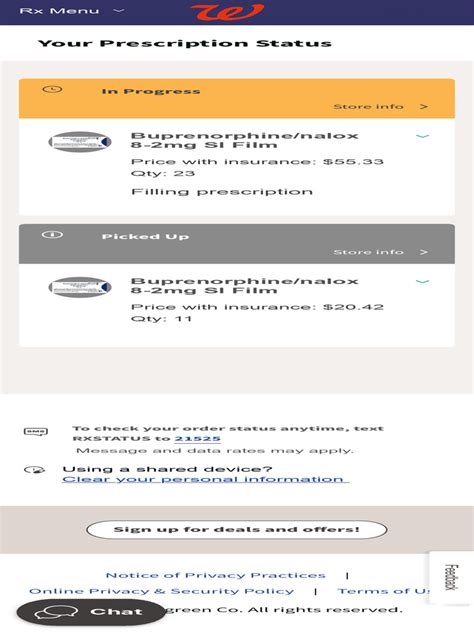 Checking Your Existing Prescription Status
