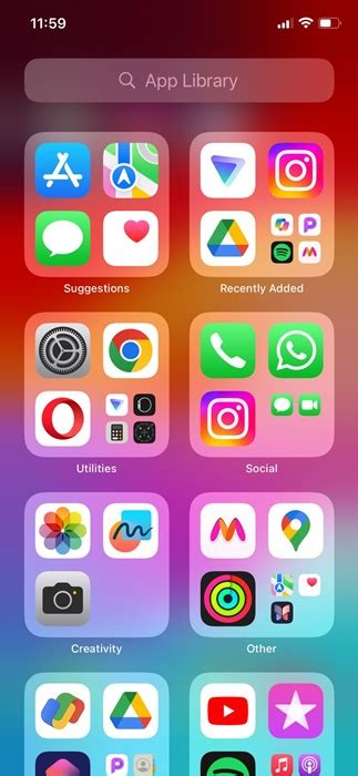 Checking the App Library