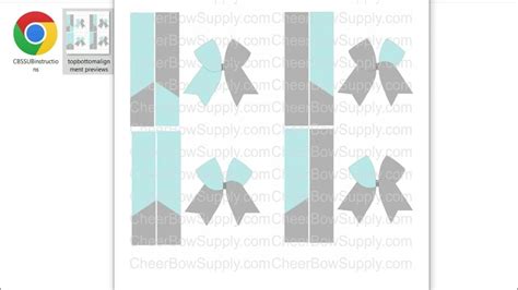 Cheer Bow Sublimation Template