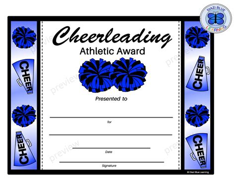 Cheer Certificate Template