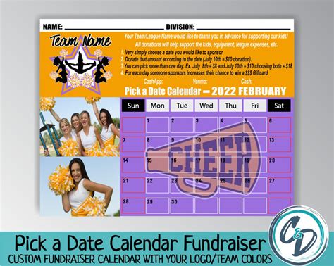 Cheer Fundraiser Calendar