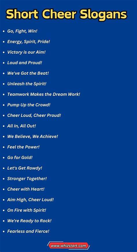 Cheer Slogans for Banners