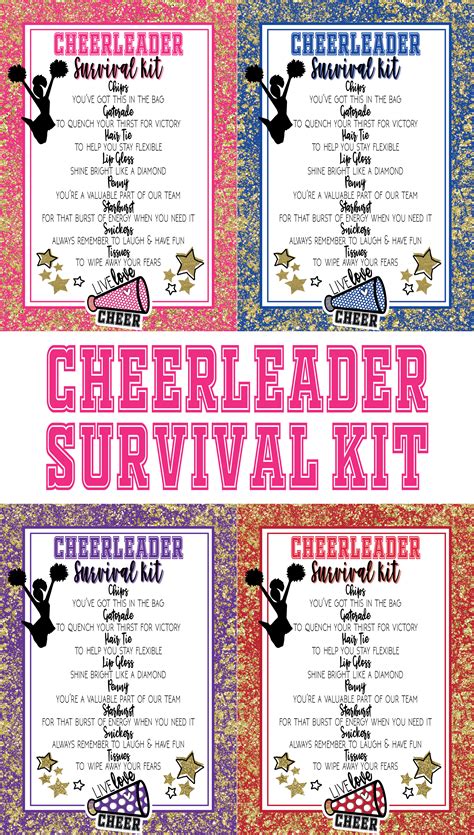 Cheerleader Survival Kit Free Printable