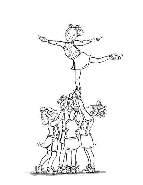 Cheerleading Coloring Pages Printable