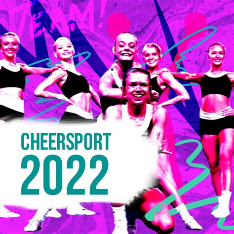 Cheerleaders performing to upbeat music
