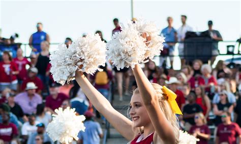Cheerleader with a confident stage presence