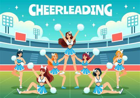 Cheerleading Vector: Dynamic Cheer Graphics & Illustrations