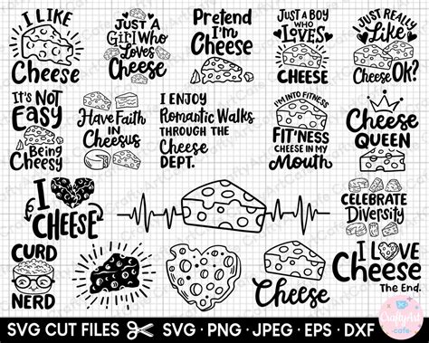 Download Cheese Clipart Bundle For Cricut