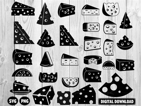 Download Cheese Clipart Bundle For Silhouette