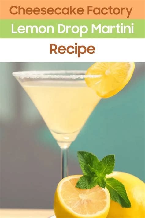 Cheesecake Factory Lemon Drop Martini Recipe