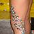 Cheetah Print Tattoos On Leg