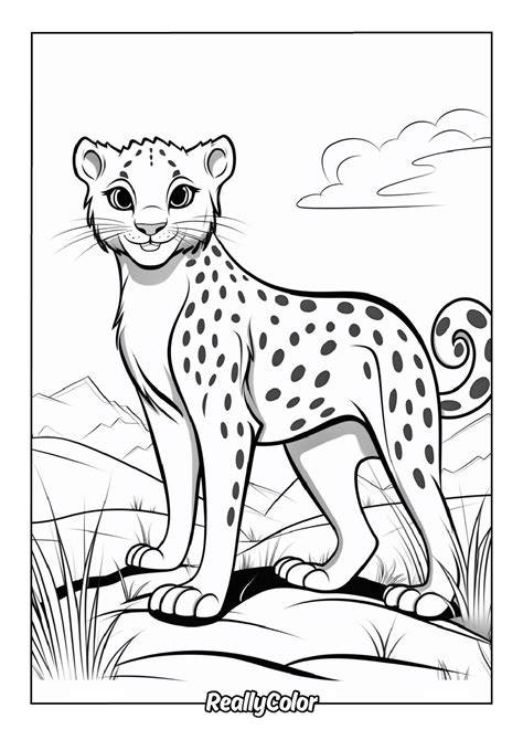 Cheetah Color Page