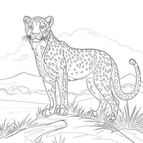 Cheetah Coloring Pages To Print
