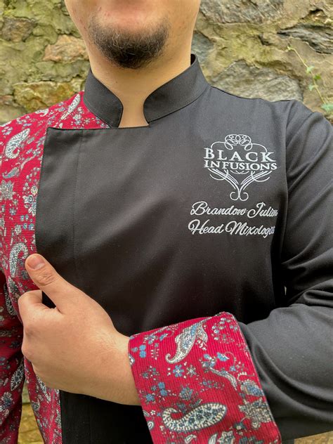 Chef Jacket With Embroidery Pattern