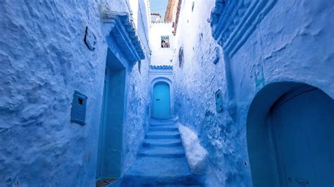 Chefchaouen Streets Blue Buildings