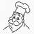 Chefe de Cozinha Desenho Animado Culinario para colorir